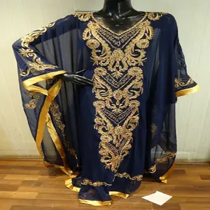 Women Abaya Embroidery Embroider Kaftan Dress Embroidering Muslim Dress