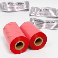 Pita Satin Tahan Suhu Tinggi Merah 50mm X 300m Kompatibel Godex RT700i Pita Satin untuk Pencetakan