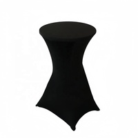 Housse de table cocktail moderne en spandex écologique lavable 80*110CM, ensemble nappe et housse de table haute pour fêtes