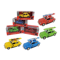 Échelle de traction classique 1:36 de haute qualité, modèle léger moulé sous pression, voitures jouets avec planche de surf