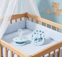 Sucette Bébé Haut de Gamme en Silicone Écologique Non Toxique, Motif Pissenlit Floral, Forme Gourde, Poignée, Débit Variable, Sûre 0-12 Mois