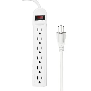 DE0623 ETL Certificate 6 Outlet Power Strip with 2 Foot Extension Cord for North America