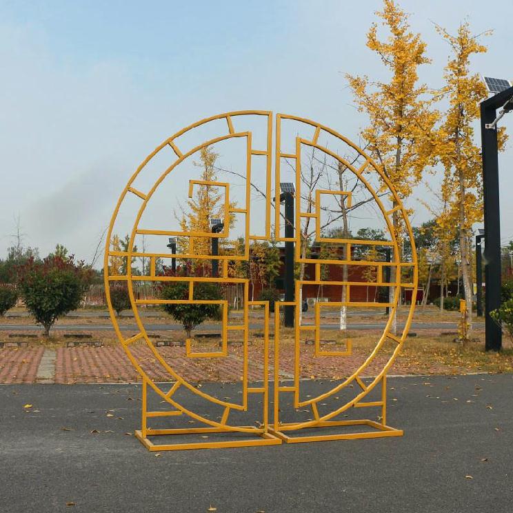 Wrought Iron Screen Wedding Arch Decoration Round Metal Frame Backdrop Party