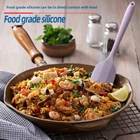 Spatule en silicone de qualité alimentaire, épaissie, résistante aux hautes températures, avec racloir intégré pour outils de pâtisserie