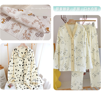 Tissu piqué en pur coton de classe A, tissu crêpe double couche, adapté aux enveloppes pour bébés, aux serviettes de bain, aux couvertures et aux pyjamas