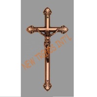 Croix Crucifix plaqué cuivre pour cercueils croix