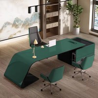 Bureau de Direction Exécutif Moderne de Luxe pour Patron ou PDG, Table de Bureau de Manager en Bois pour Usage Professionnel ou à Domicile