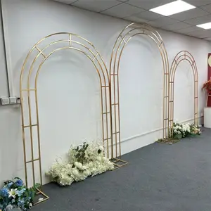 Props Wedding Metal Gold Backdrop Arch For Events