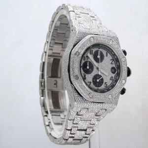 Reloj de Acero Inoxidable con Diamantes VVS de Primera Calidad, con Indicador de Fecha, para Fiestas y Bodas, Disponible al Mejor Precio - Product Image 1