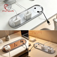 Nuevo Diseño de Organizador de Cables para Oficina con 3 Puertos USB y Enchufe Universal, Toma de Corriente para Escritorio