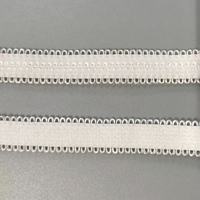 Pita Pinggir Ganda Picot Perak DIY yang Dapat Diwarnai, Pita Dekoratif Putih untuk Pakaian Dalam, Bandeau, dan Pita Elastis