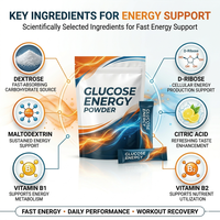 Poudre de Dextrose Glucose : Complément Énergétique Rapide avec Vitamines B1 et B2 pour le Soutien Contre la Fatigue