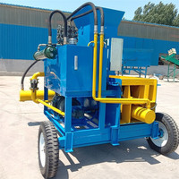 Presse à balles hydraulique automatique Longmiao, conception à trois cylindres pour la paille de riz, la paille et les matériaux biomasse