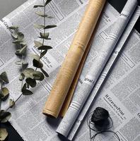 Journaux anglais classique avec fleur imprimée, 50 pièces, Bouquet cadeau, papier d'emballage pour journal, vente en gros
