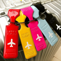 Étiquette de bagage en PVC d'aviation Étiquettes d'identification de bagages de voyage portables Étiquette d'identification