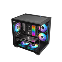 Boîtier d'ordinateur Cube C713MS, design sans colonnes, boîtier PC Gamer, tour moyenne, châssis de jeu pour ordinateur de bureau M-ATX/ITX