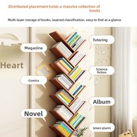 Petite bibliothèque moderne en forme d'arbre pour la maison, le bureau et l'hôtel, armoire de rangement intégrée pour le salon avec un design créatif