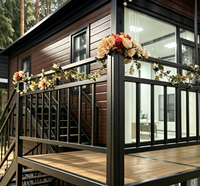 Casa Contenedor Plegable de 2 Pisos, Expandible, Fácil de Almacenar y Transportar, Edificio Modular Prefabricado Plegable, Casa de Dos Pisos