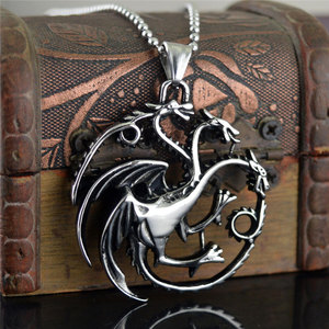 Collar de Dragón Vintage para Hombre, Chapado en Oro PVD de 14k y 18k, Acero Inoxidable 316L, Joyería Fina - Product Image 1