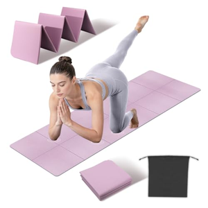 Tapete de Yoga con Logotipo Personalizado, Correa y Bolsa para Entrenamiento en Casa, Tapete de Yoga Plegable Portátil Ecológico de TPE - Product Image 1