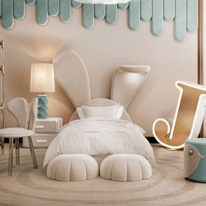 Hiện Đại Duy nhất trẻ em giường Bunny bọc đồ nội thất với bọt nệm cho công chúa cô gái phòng ngủ - Product Image 4