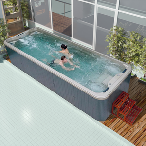 Spa portable d'extérieur pour 6 personnes avec système <span class=keywords><strong>Balboa</strong></span>, <span class=keywords><strong>pompe</strong></span> à remous, filtre à sable et cascade - Spa en fibre de verre et acrylique - Product Image 1