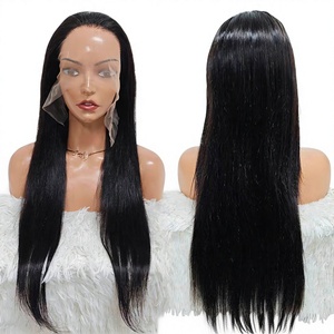 Promotion 78$ Letsfly Hair 10A Indian Human Hair Transparent Swiss Lace 13x4 Lace <b>Front</b> <b>Wigs</b> 26inches 180% Density Natural Hair - Product Image 1