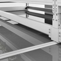 Bancs roulants en alliage d'aluminium et ABS pour culture hydroponique, système de circulation d'eau automatisé, étagères de culture verticale intérieures 4x8 pieds pour