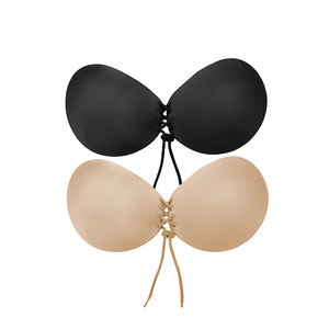 חתיכה אחת מוצק חלקה עצמית דבק חזיית הסגר הקדמי שרוך עיצוב תיל בסגנון יומיומי - Product Image 4