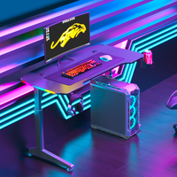 Bureau de Jeu PC RGB de Haute Qualité, Échantillon Gratuit, Hauteur Réglable, Bureau Assis-Debout