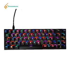 Freenman <span class=keywords><strong>Mini</strong></span> Kích Thước Teclados Hotswap Chuyển Đổi RGB Cơ Khí 65 Phần trăm Bàn Phím Không Dây F K68 Bàn Phím USB ABS Noebby K5 Rất Nhiều Nghệ Thuật - Product Image 4