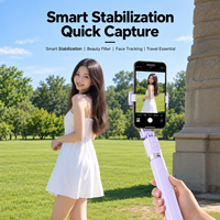 Trépied pour selfie en acier inoxydable et ABS, rotatif à 360°, pliable, support de téléphone pour les voyages et le vlogging