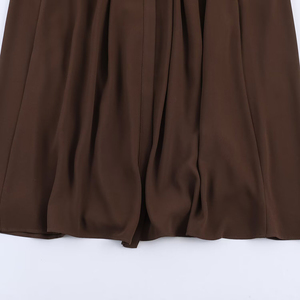SHENZHU Vestido Midi para Mujer, Nuevo Modelo 2026, Elegante y Moderno con Cinturón, Color Marrón, Estilo Vintage, Casual, Sin Mangas, Vestidos Femeninos, Robe Mujer - Product Image 6