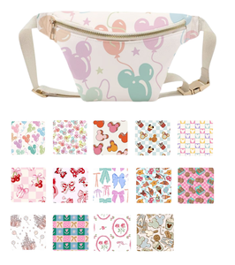 Riñonera de nailon con impresión personalizada, riñonera con cinturón Jumbo y correa larga para deportes al aire libre, riñonera cruzada impermeable con cremallera para mujer - Product Image 6