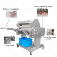 Machine à retirer la peau de porc HNOC, trancheuse de peau de porc, machine à peler et couper la peau de viande de bœuf et de porc à vendre