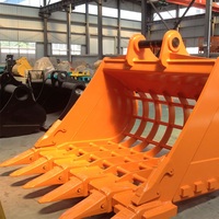Bucket Saringan Berat untuk Excavator, Bucket Grid Screening, Cocok untuk ZX600