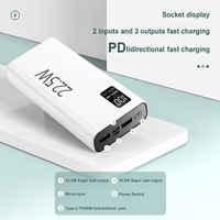 Batterie externe portable haute capacité personnalisée 20000 mAh pour téléphones mobiles, chargeur numérique pour écran d'appareil électronique, compatible iPhone