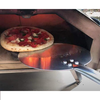Pelure à pizza ronde extra longue de 53 pouces en aluminium pour four à briques