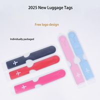 Stock gaufrage étiquettes de bagages de voyage étiquette de bagage en PVC souple étanche anti-perte valise étiquettes nominatives