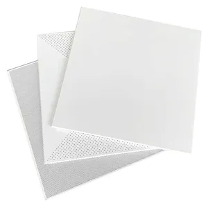 Commercio all'ingrosso della fabbrica di dimensioni Standard forte durevole diagonale perforata in alluminio piatto in metallo pannello del soffitto piastrelle per ufficio
