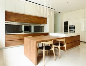 Campione gratuito mobili per la casa moderna cucina estensibile in <span class=keywords><strong>legno</strong></span> da pranzo Bar bancone isola <span class=keywords><strong>tavolo</strong></span> con armadio di stoccaggio - Product Image 3