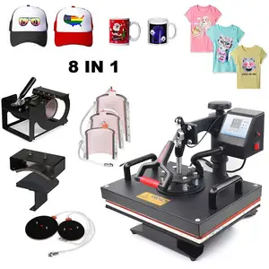 Heat Press Machine Dye Sublimation Printing Machine Push Pull Swing 8 in 1 Multifunctional Provided Flatbed Printer Manual 22