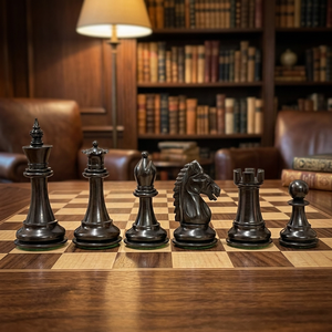 2025 New Haunting Staunton Classic Vintage Professional Tournament Wooden Chess Set Unfolded Chessboard Players Board Game - Product Image 1