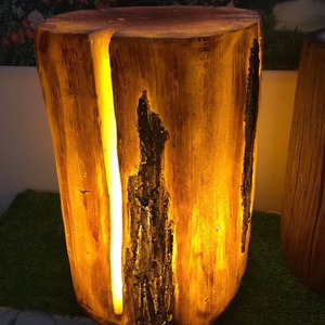 Lampe à pilier en bois à LED, montage encastré, lampe de jardin extérieure, pelouse, garantie de 2 ans - Product Image 1