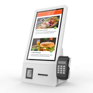 מסך מגע מרוול 21.5 אינץ' מסעדה סיטונאי קיוסקים תשלום בשירות עצמי בהתאמה אישית עבור חלון מכונת אנדרואיד בשירות עצמי