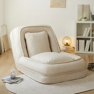 热卖新设计客厅沙发椅可调天鹅绒布艺舒适客厅沙发床