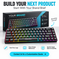 Clavier de jeu mécanique filaire à 68 touches avec logo personnalisé, rétroéclairage RVB, interrupteurs interchangeables à chaud et câble USB-C détachable