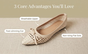 Mocassini da donna Minglian alla moda primaverili con <span class=keywords><strong>punta</strong></span> affusolata, traspiranti, in tessuto, con fiocco, in PU leggero, per l'ufficio e l'uso quotidiano estivo - Product Image 2