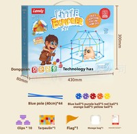 69pcs STEM Fort Building Kit DIY Mainan Edukasi Konstruksi Tenda Kastil Rumah-rumahan untuk Anak-anak