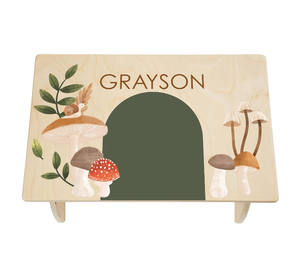 <span class=keywords><strong>Tabouret</strong></span> d'appoint pour enfants en bois personnalisé de qualité supérieure avec nom pour évier de cuisine - Product Image 2